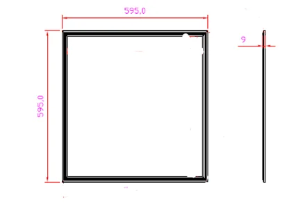 尺寸 60*60 led 面板燈 (mm)