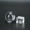 60mm Clear Crystal Ball On Cube Stand Crystal Sphere with Base For Sale