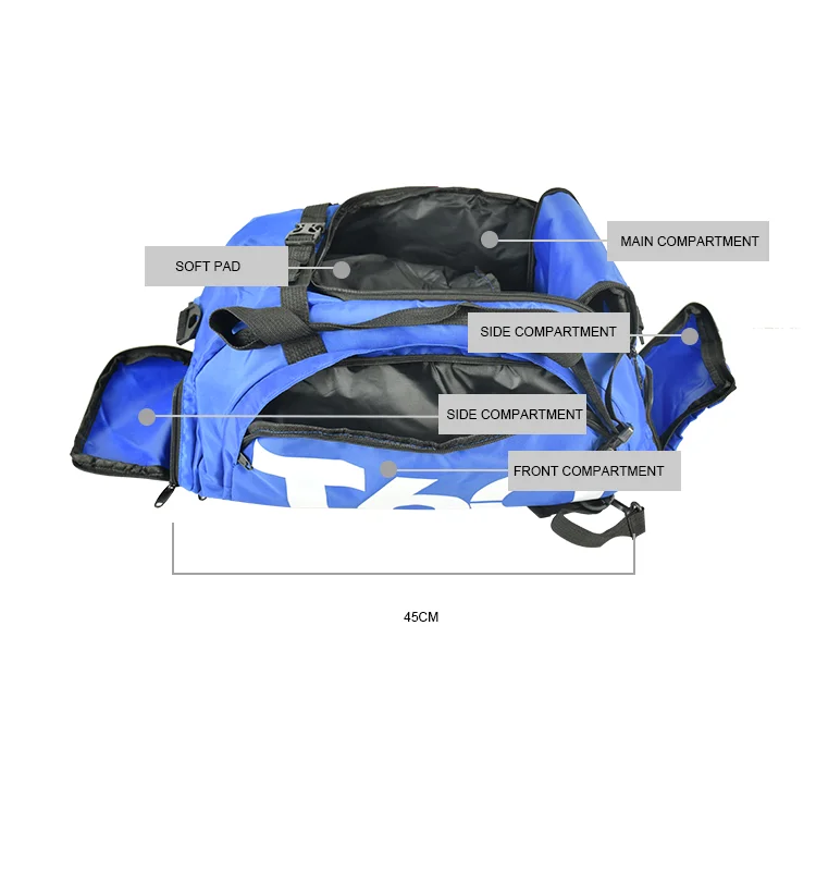 Custom Gym Bag Outdoor Luggage Sport Gym Bag Women Oxford Waterproof Foldable Travel Shoulder 30L Large Travel Duffel Bag