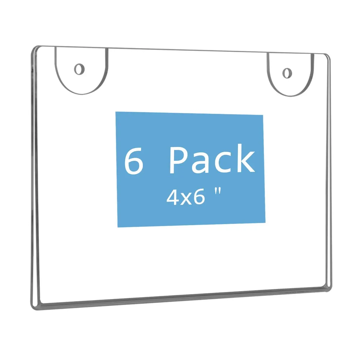 Acrylic Sign Holder 4x6 Horizontal Clear Plastic Picture Frames For