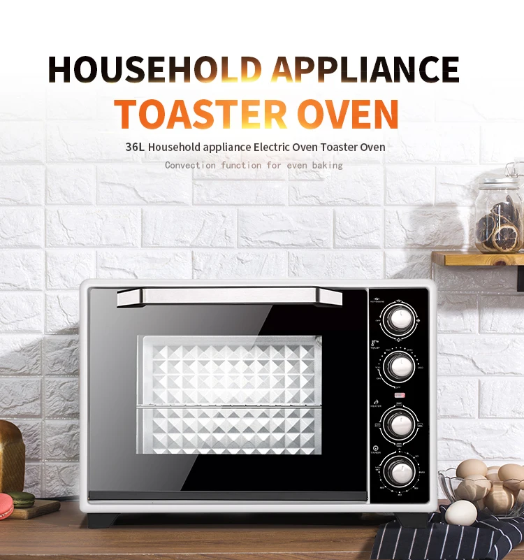 High Quality 36l 1500w Home Baking Toaster Electric Oven With