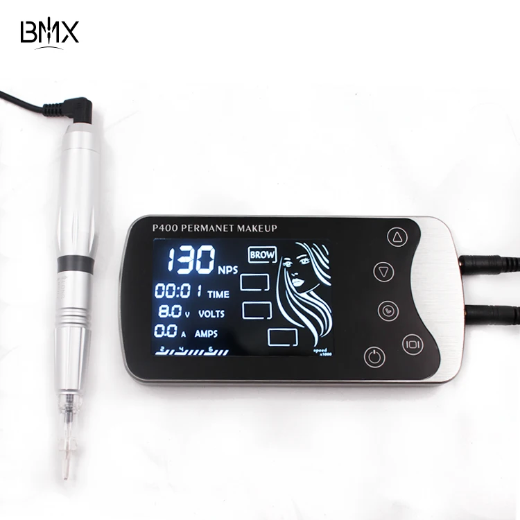 

BMX Newest Permanent Makeup Micropigmentation Machine for Training with Customization, Black and silver