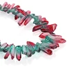 Natural Raw Rock Crystal Quartz Rough Crystals Points Titanium Coated Sticks Spikes Irregular Drilled Loose Beads
