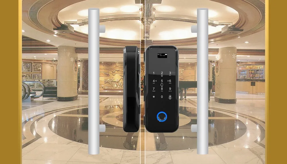 New Automatic Sliding Frameless Smart Digital Wifi Remote Glass Door