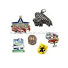 Eco-friendly unique new style pressure casting brass black nickel plated metal custom eagle badge pin emblem