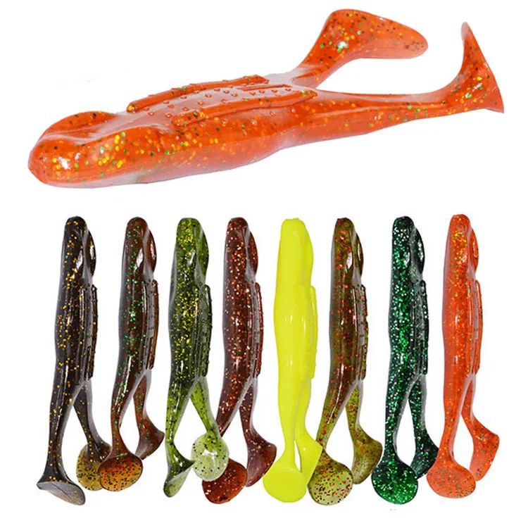 

105mm / 15g soft plastic soft frog lures ray frog baits special for beach fish trout bass salmon freshwater saltwater fishing, As the buyers' request