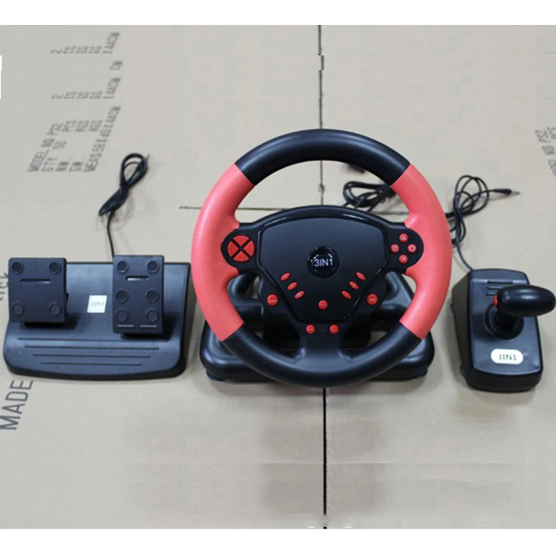 

Gaming Steering Wheel 180 Degree Rotation Sport Racing Wheel Compatible For XBOX360/PS3/PS2/PC