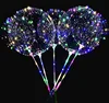 Merry Christmas round shaped lumines LED light bobo balloon for wedding party Christmas decorations