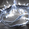 connectable white rubber cable 100 led christmas lights strings for outdoor decoration