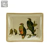 High quality antique home decor ceramic animal pattern fruit tray retro porcelain tray for home decor