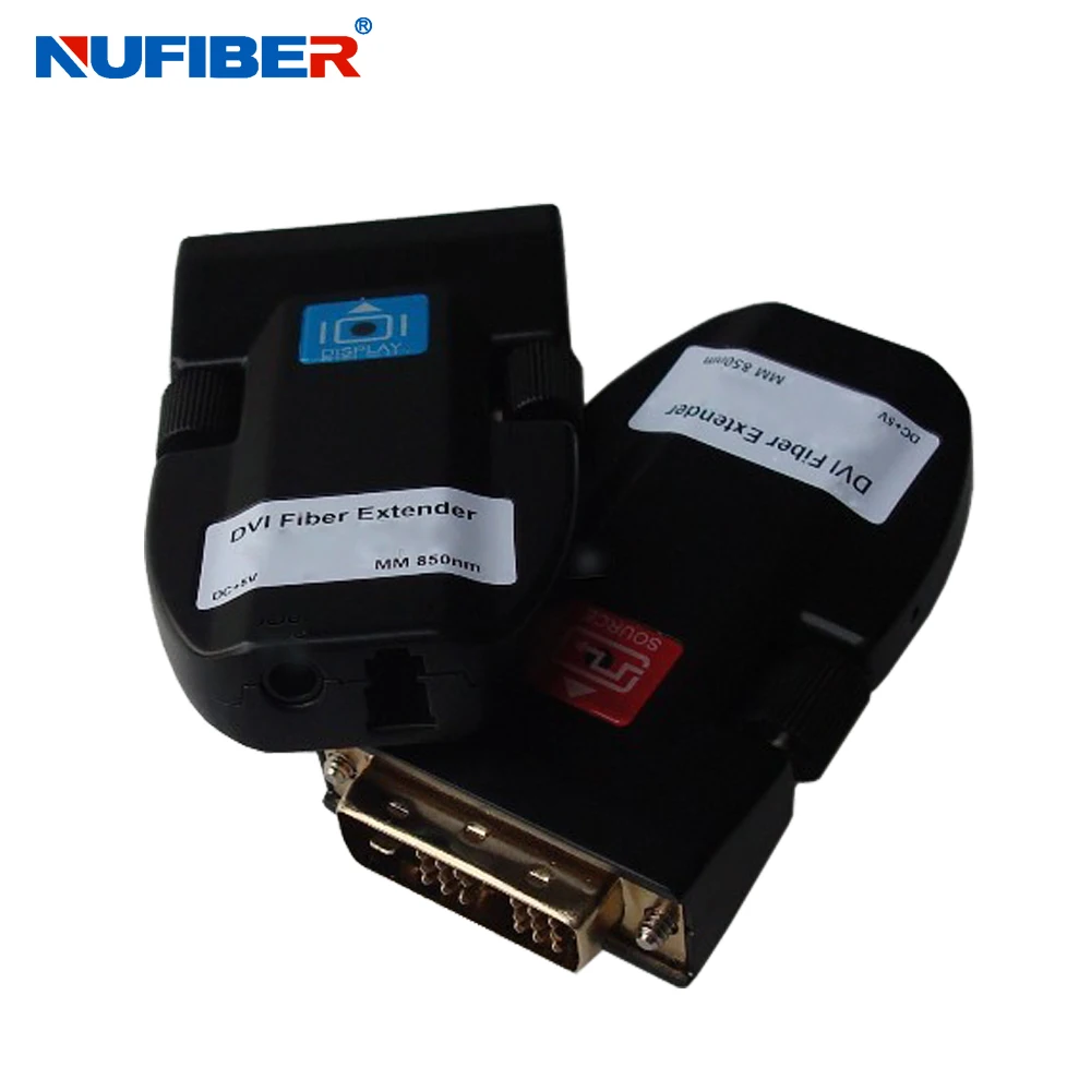 2core Lc Dvi To Fiber Optic Extender Single Mode Fiber Optical To 1km