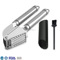 

Garlic Peeler Roller and Presser Cutter Crusher Set Garlic press