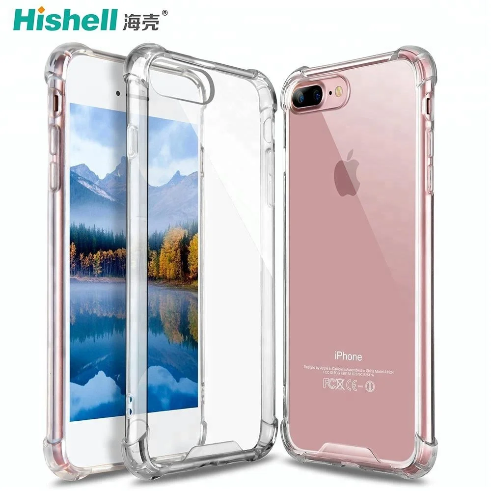 2018 Wholesale Phone Accessories Clear Shockproof Hard Acrylic Phone Case For Iphone 8 plus and IPhone 7 plus