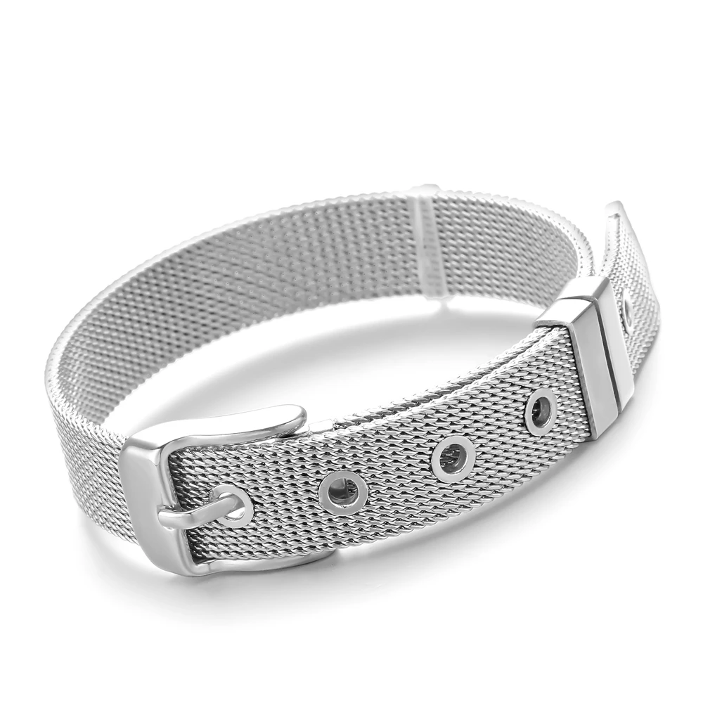 

Custom logo wholesale silver accessories women bracelet