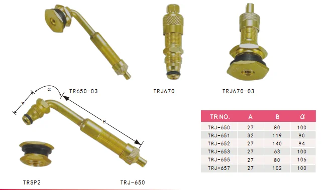 Large Bore Tubeless Truck Tyre Valve With Spud And Stem Trj670-03 - Buy ...