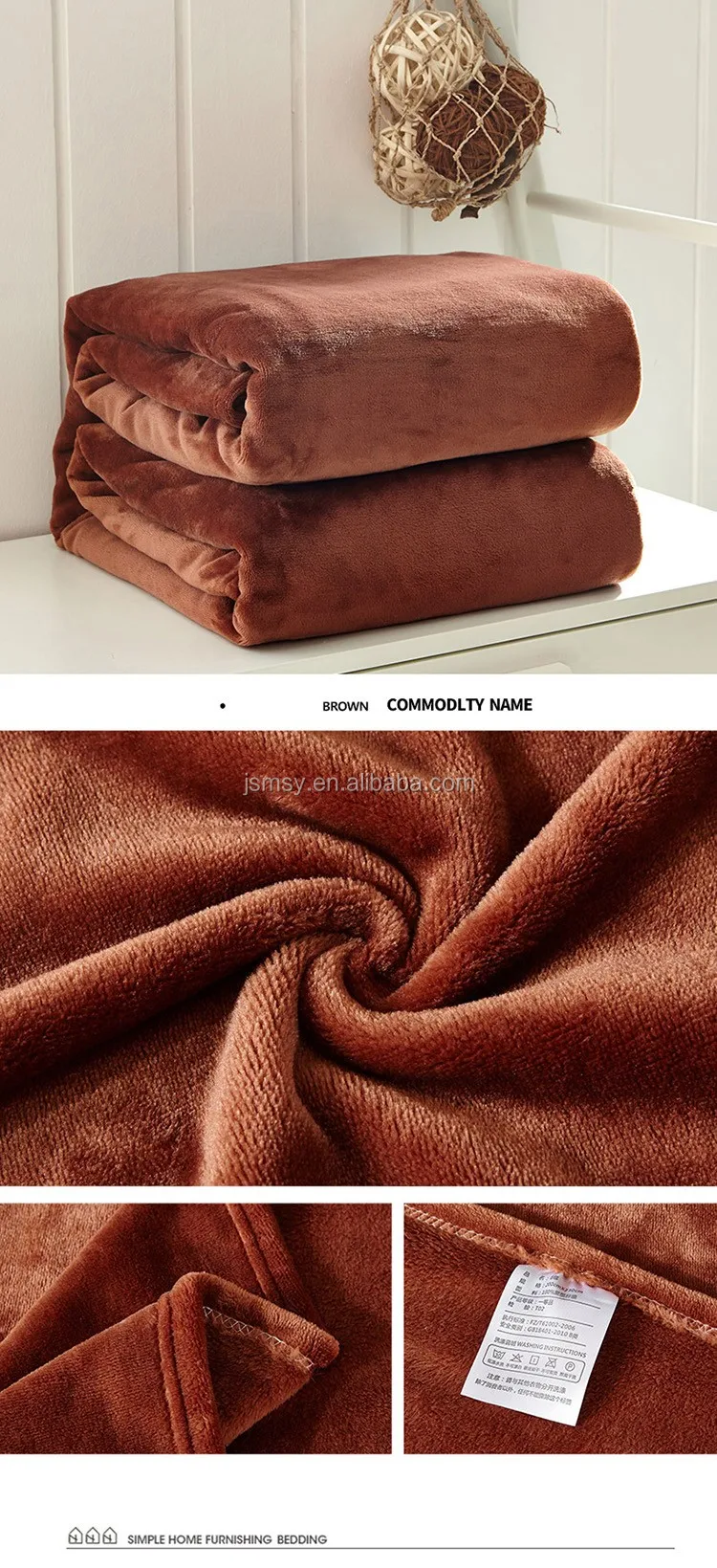 Extra Thick Coral Fleece Blanket Custom Printed Cheap Soft Polyester