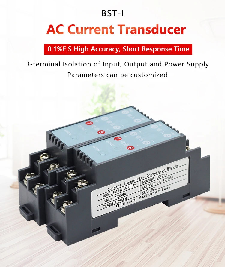Bsti Ac Current Transmitter Ac010a Input Current Transducer 010v 4