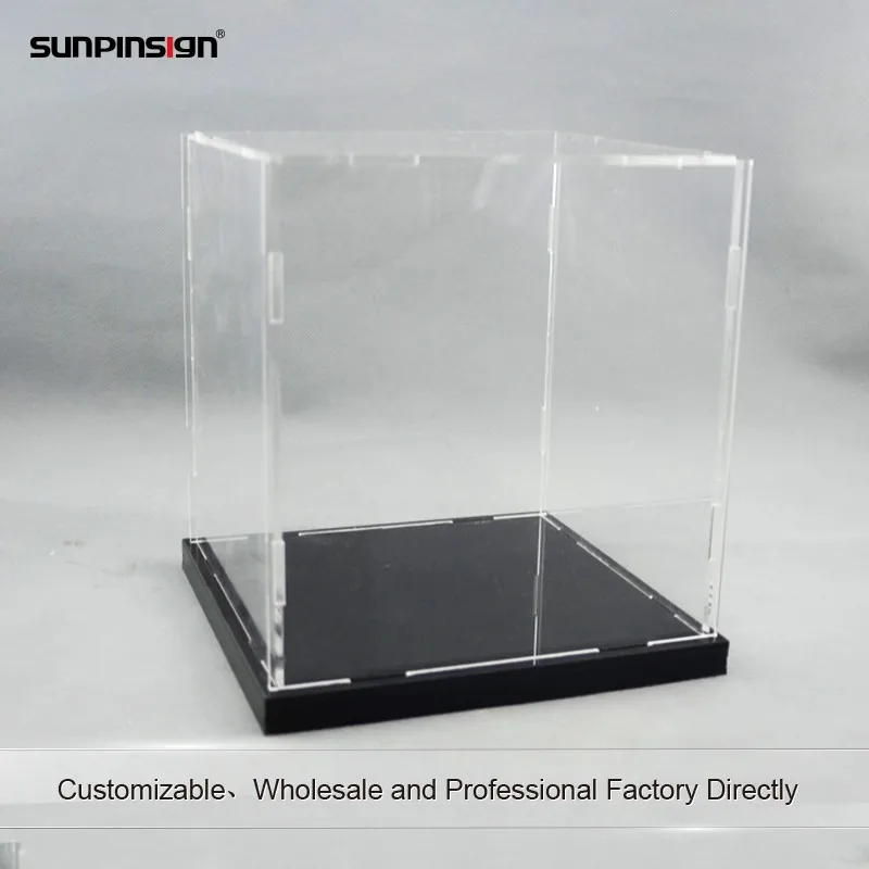 Caja De Exhibición De Compartimiento Acrílico Transparente De Cubo