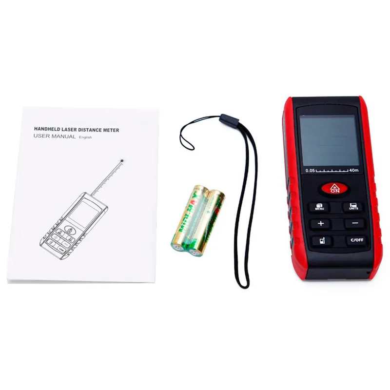Handheld Digital Laser Distance Meter Laser Rangefinder Ruler Distance Measuring Device 40m 60m 80m 100m
