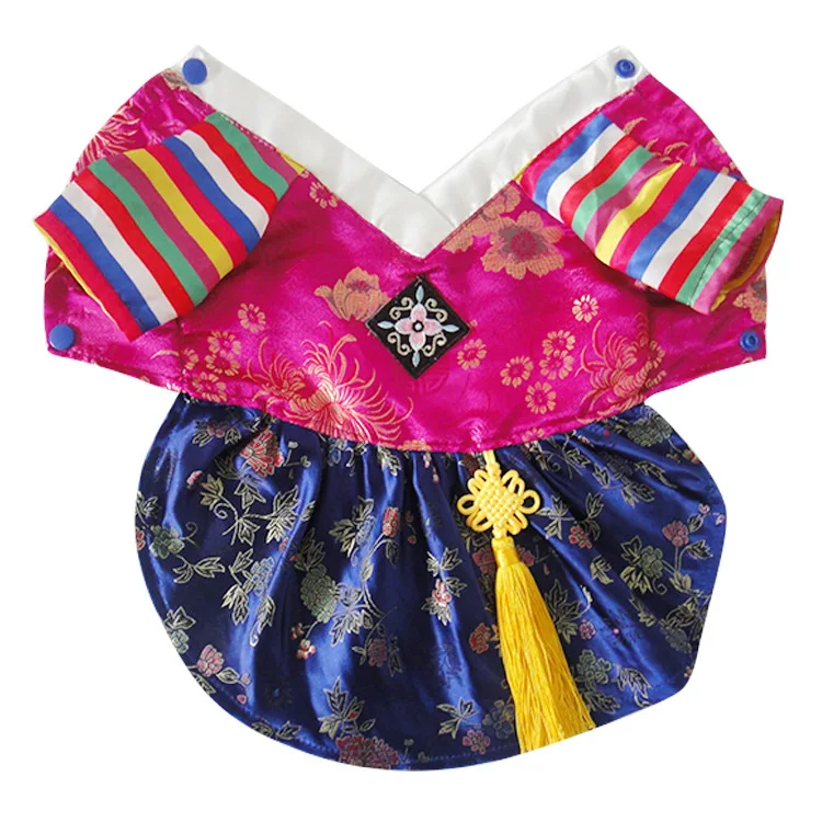 Fashionable Winter Pet Traditional Clothing Korean Hanbok Dog Clothes