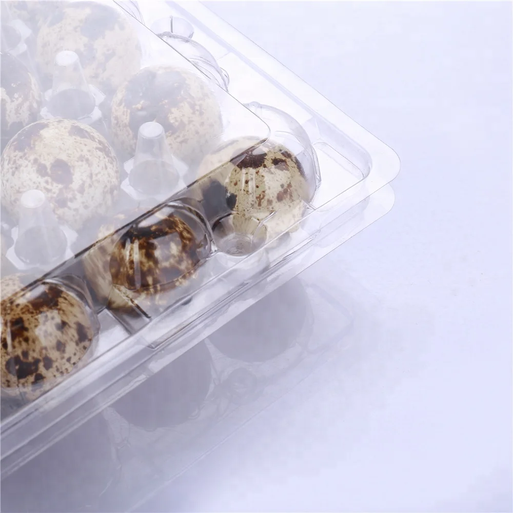 
factory price clear disposable plastic PVC quail egg tray for supermarket 