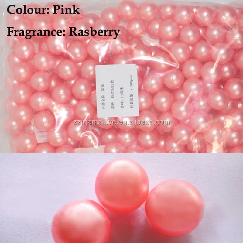 

Wholesale 3.9g Pink Pearl Round-shaped Bath Oil Bath Beads Raspberry/Floral Flavor Bath SPA Oil 100pcs/lot