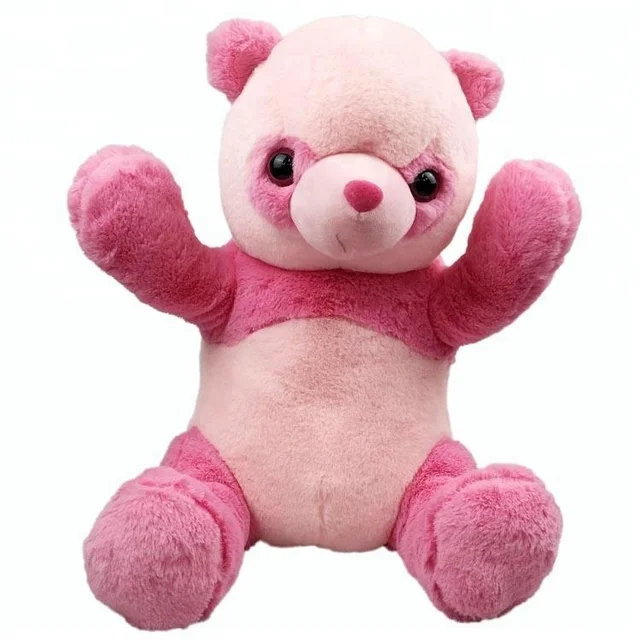 giant rose and pink panda plush toy
