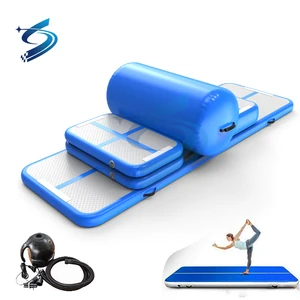 3m 5m 6m 10m 12m 15m Inflatable Gym Mat , Inflatable Block Tumble Air Track  Tumbling Mat , Mini Cheap Air Gymnastics Floor