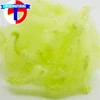 Dope Dyed fluorescent green polyester fiber for synthetic fur 3Dx25mm recycled PET polyester staple fiber