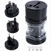 Promotional new gift multi travel adaptor with CE ROHS FCC double adapter plug socket with 2usb