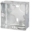 British standard square 47mm deep 3x3 gi steel switch boxes