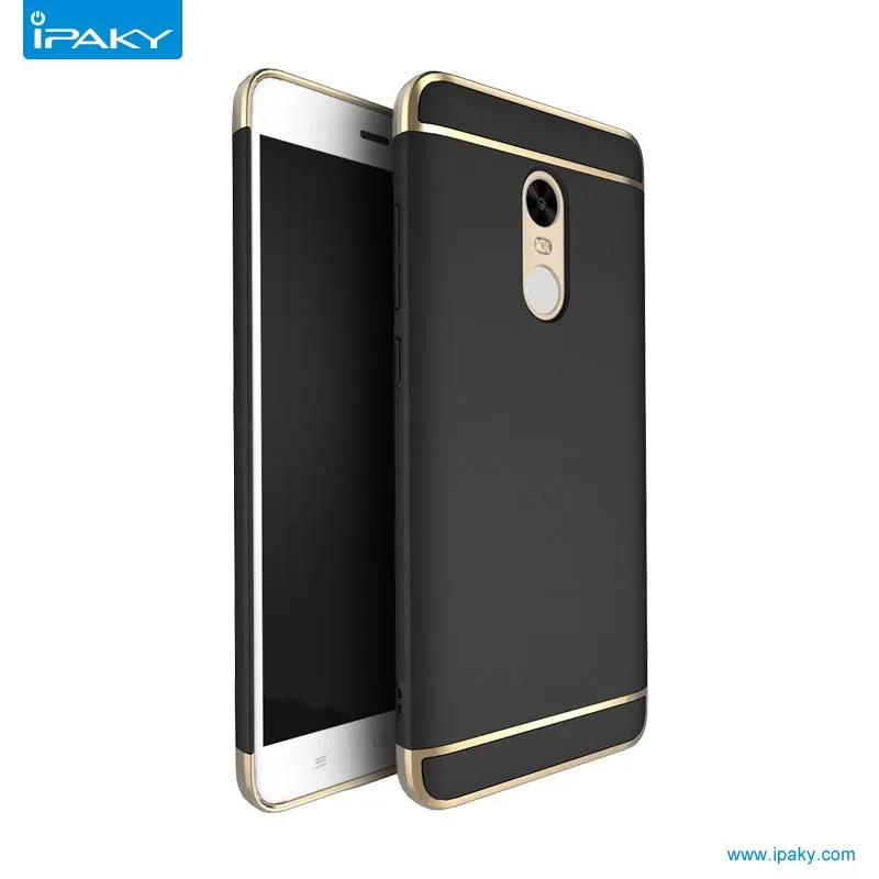 

Original IPAKY factory phone cover 3-in-1 PC joint cases for Redmi note 4, Black;blue;silver;golden;rose gold;red