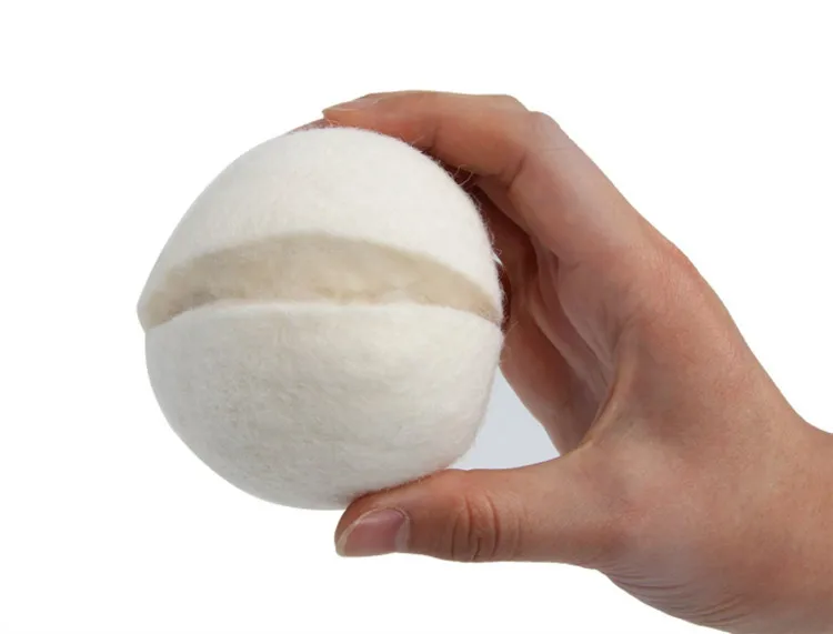
handmade 6 pack laundry organic 100% New Zealand wool dryer balls with cotton bag 