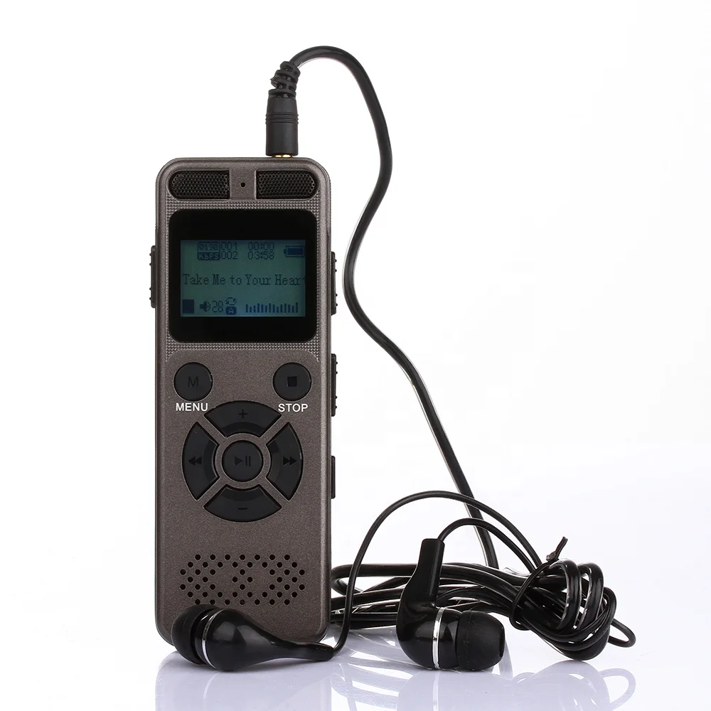 

Wholesale 8GB Digital Audio Voice Recorder Professional Mini Dictaphone MP3 Player Recording Pen Recorder, Grey recorder