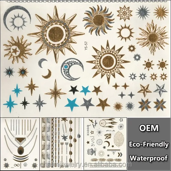 

Sexy Cool Unisex Black Nontoxic Waterproof Temporary Fake tattoo stickers The moon tattoo stickers foreign trade sale YS057, N/a