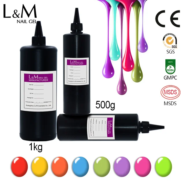 

Lvmay Factory OEM 1000 Colors Gel Nail Polish 1 kg jelly gel, 238 colors