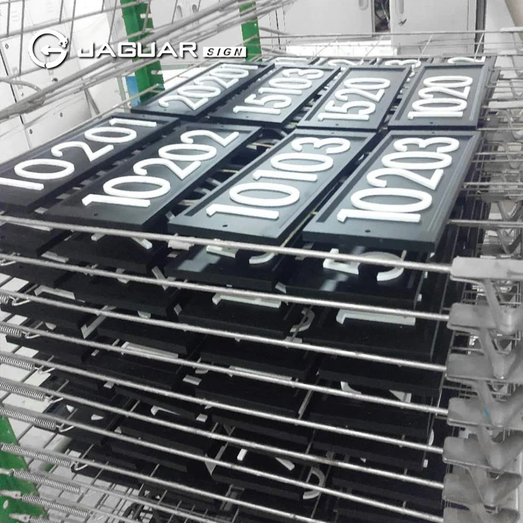 Jaguarsign Custom Classical Stainless Steel House Number Plaque Plates Black Painting 3d