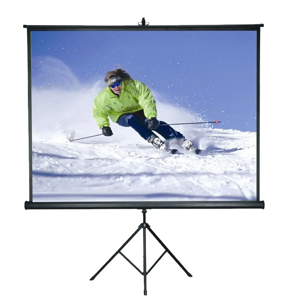 

Office Equipment  Manual Pull Down glass beaded roll up Tripod Projector Screen, White