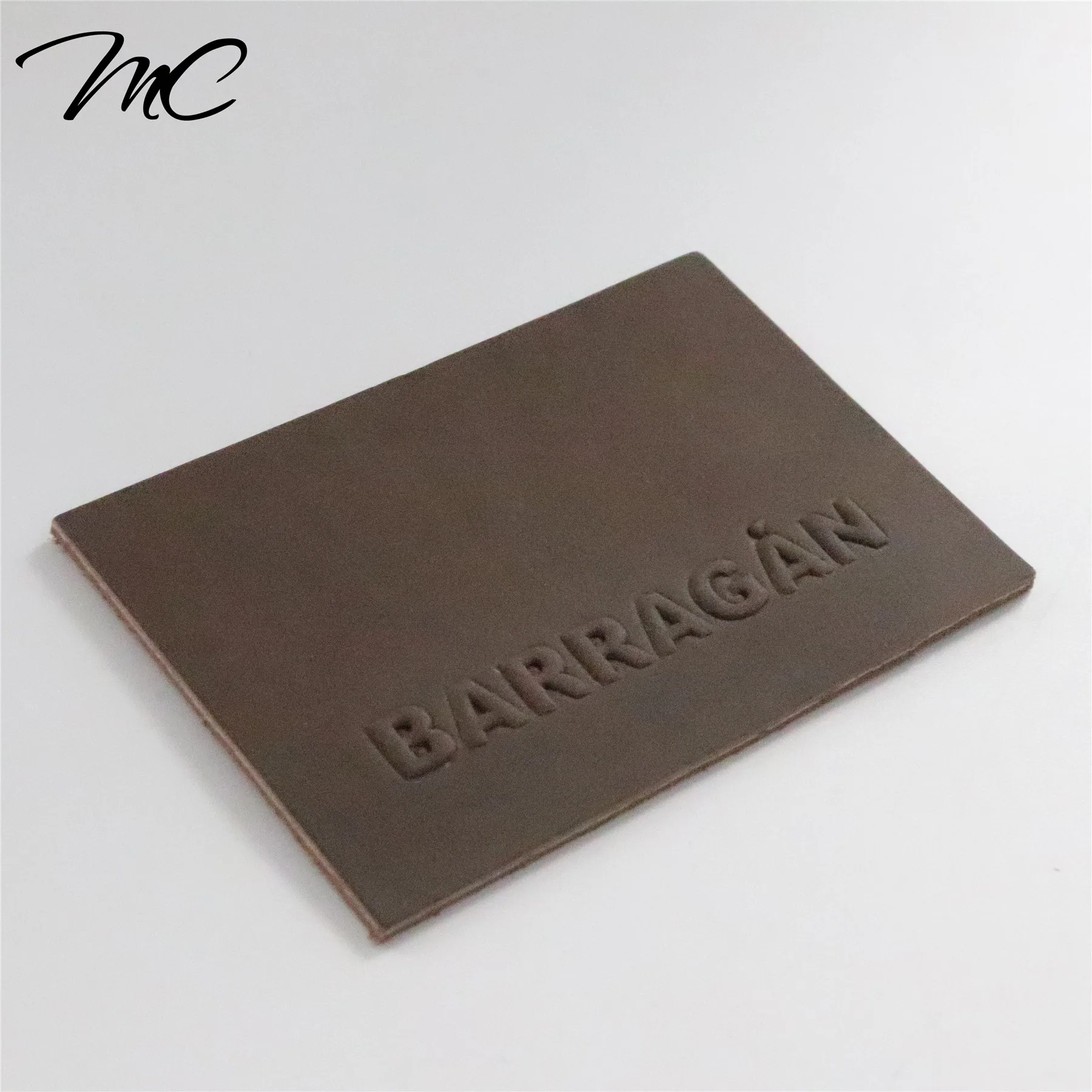 

Embossed Genuine Leather Jeans Label Custom Logo Garment Leather Patch