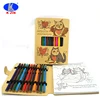 Eco friendly Kraft Customized Drawing Notebook with color pencil Coloring book for kids