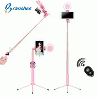 

1.7m Extendable live Tripod Selfie Stick LED Ring light Stand 4 in 1 With Monopod Pho