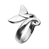 Fashion Stainless Steel Ring Whale Tail Mermaid Adjustable Ring Size