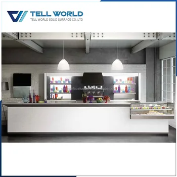 Commercial Modern Restaurant Reception Desk Combined With Food