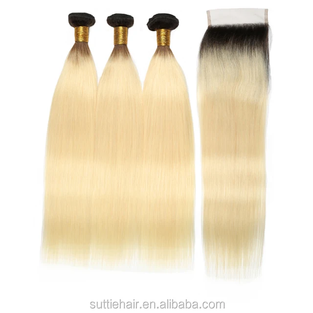 

wholesale virgin hair vendors 1b 613 straight ombre color hair weave bundles blonde ombre two color tone hair weft