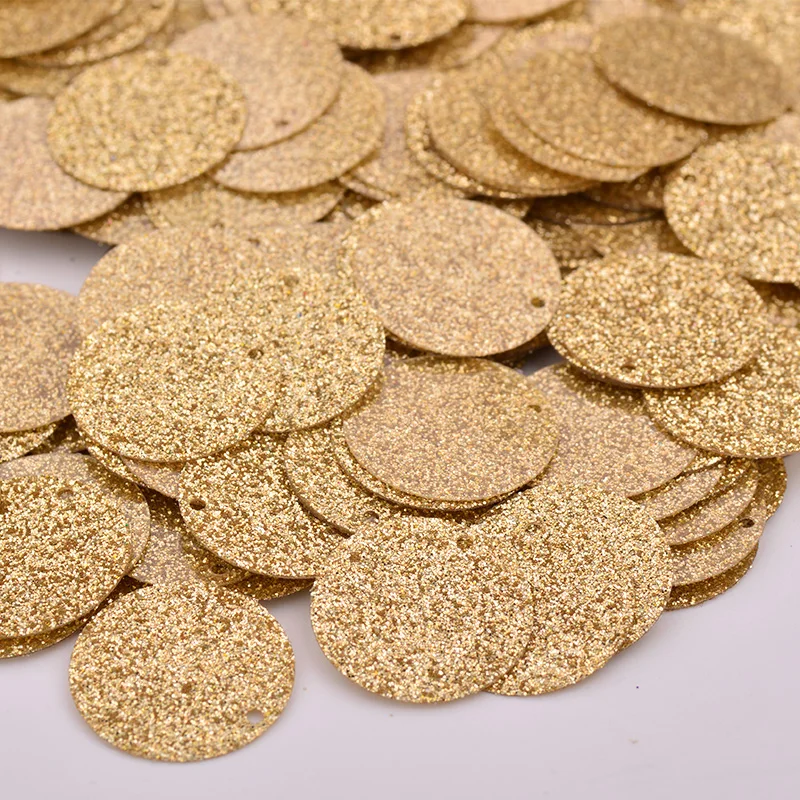 

500g 18mm Gold S ilver Sewing Large Sequins Flat Round Paillettes Earring Pendant for DIY Clothes Crafts Home Decoration, Gold/ silver sequins