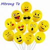 Mtrong Te 18inch Smile Expression Balloons Latex Smiley Face Inflatable Balloon Wedding Party Decoration Yellow