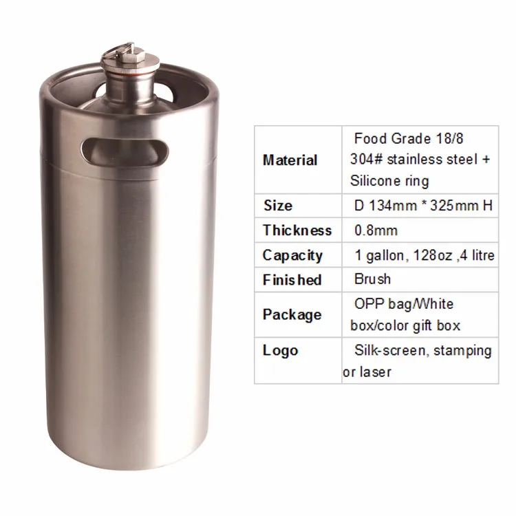 Zhejiang 4 Liter 304 Stainless Steel /128 Ounce Container