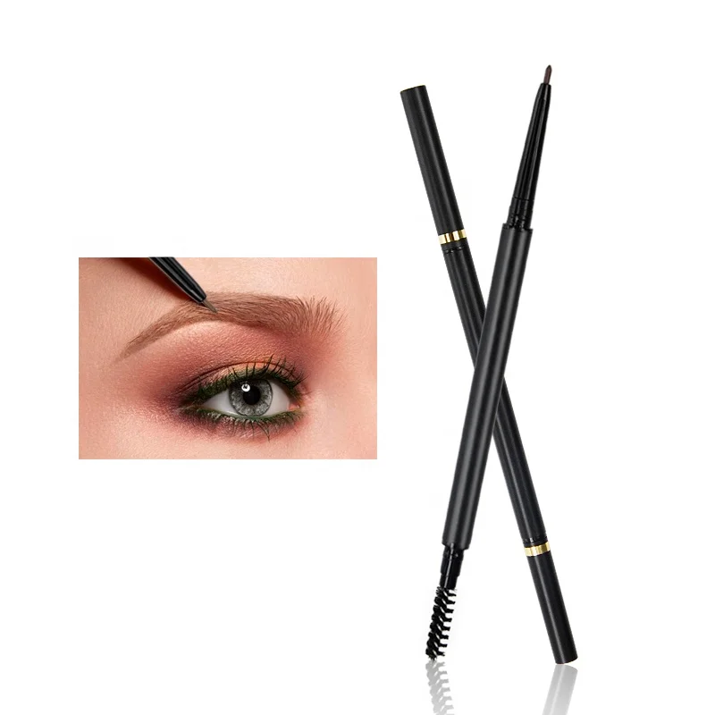 

Lapiz De Cejas Private Label Cosmetic Brow Brush Pen Easy Wear Waterproof Eye Pencil With Eyebrow Brush Eyebrow Pencil