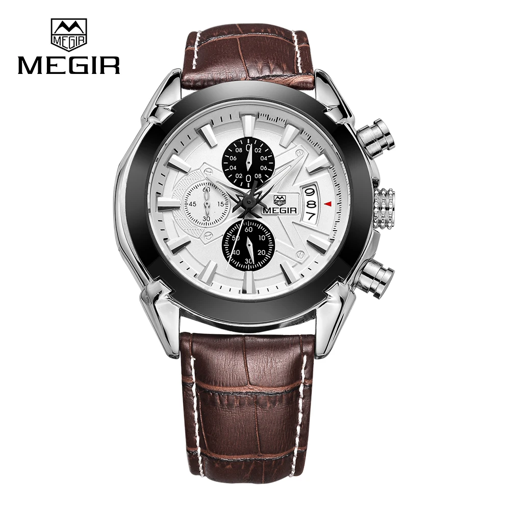 

Megir 2020 Stainless steel case waterproof quartz watch