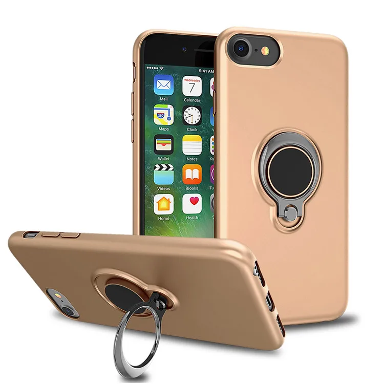 

Free sample mobile accesorios para celulares 360 rotate ring holder soft tpu phone cover for iPhone 8 7 6 bumper case, 5 colors